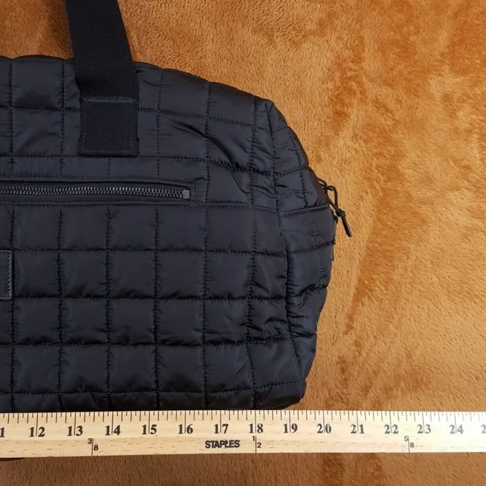 SAINT LAUREN Mens Black Nuxx Quilted Duffle Bag Shoulder Strap $2490